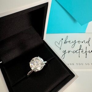 🆕 4ct moissanite engagement ring